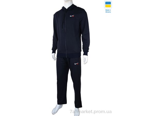 Спортивний костюм чоловічий Весна/осінь 106 navy (05793) (4 шт. р.сітка46-48) "Obuvok" недорого оптом від прямого постачальника, зображення 2