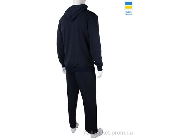 Спортивний костюм чоловічий Весна/осінь 106 navy (05793) (4 шт. р.сітка46-48) "Obuvok" недорого оптом від прямого постачальника, зображення 3