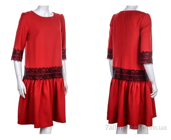 Фотография Платье женское Лето 835 red (4 шт. р.сетка 34-40) "Vande Grouff" недорого оптом от прямого поставщика, изображение 3