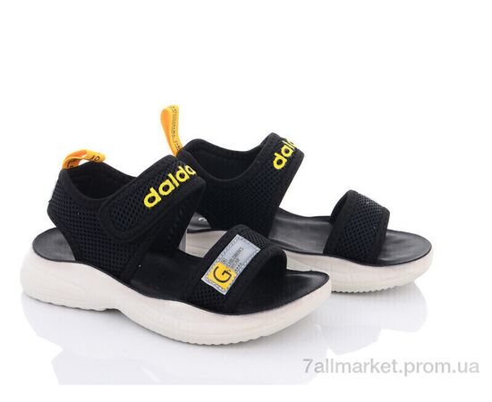 Сандалії дитячі літні Літо DL46(B16) black-yellow (6 пар р.26-31) "Violeta" недорого оптом від прямого постачальника, зображення 2