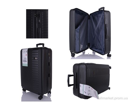 Валіза XL105-3 black набір 3шт 76*51.5*32 см, "HOROSO HOME" недорого оптом від прямого постачальника, зображення 2