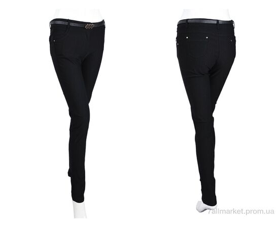 Жіночі брюки Весна/осінь 2667 (08954) black (6 шт. р.сітка25-30) "Obuvok" недорого оптом від прямого постачальника, зображення 3