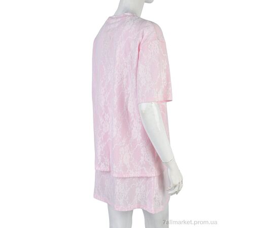Жіночий костюм Літо 4407-12 pink (4 шт. р.сіткаM-2XL) "Мир" недорого оптом від прямого постачальника, зображення 2