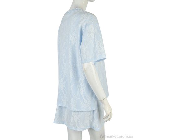 Жіночий костюм Літо 4407-12 blue (4 шт. р.сіткаM-2XL) "Мир" недорого оптом від прямого постачальника, зображення 2