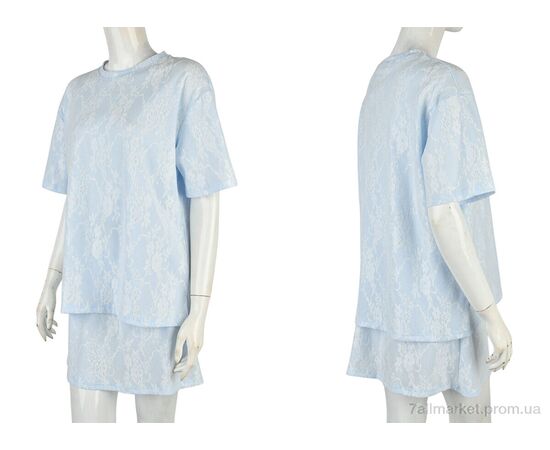 Жіночий костюм Літо 4407-12 blue (4 шт. р.сіткаM-2XL) "Мир" недорого оптом від прямого постачальника, зображення 3