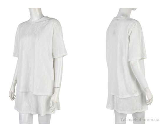 Жіночий костюм Літо 4407-12 white (4 шт. р.сіткаM-2XL) "Мир" недорого оптом від прямого постачальника, зображення 3