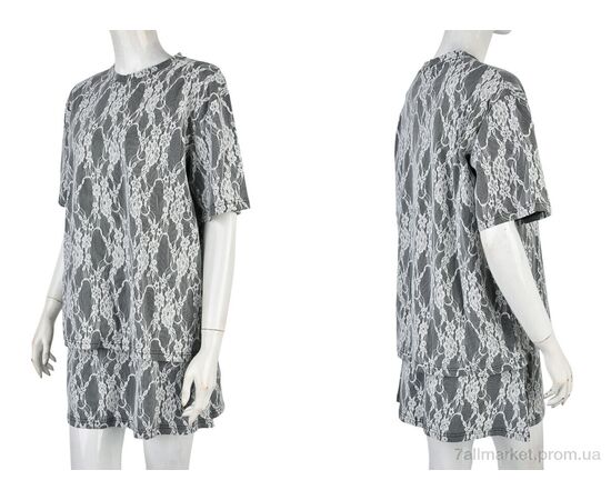 Жіночий костюм Літо 4407-12 d.grey (4 шт. р.сіткаM-2XL) "Мир" недорого оптом від прямого постачальника, зображення 3
