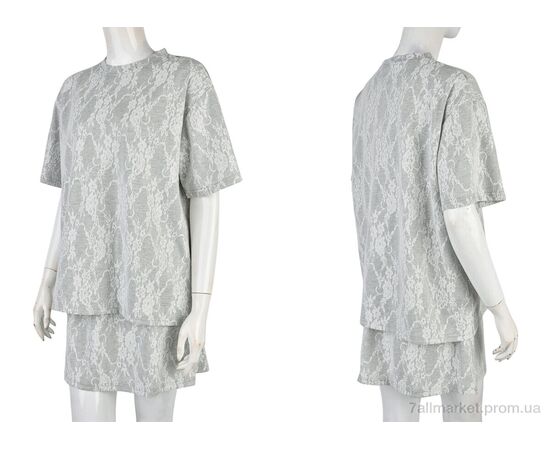 Жіночий костюм Літо 4407-12 l.grey (4 шт. р.сіткаM-2XL) "Мир" недорого оптом від прямого постачальника, зображення 3
