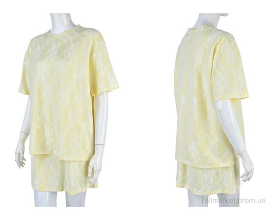 Жіночий костюм Літо 4407-12 yellow (4 шт. р.сіткаM-2XL) "Мир" недорого оптом від прямого постачальника, зображення 3