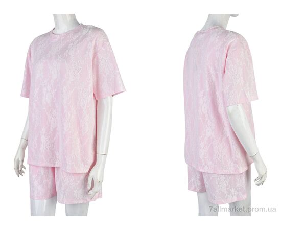 Жіночий костюм Літо 4407-11 pink (4 шт. р.сіткаM-2XL) "Мир" недорого оптом від прямого постачальника, зображення 3