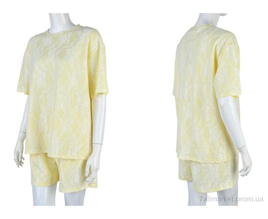 Жіночий костюм Літо 4407-11 yellow (4 шт. р.сіткаM-2XL) "Мир" недорого оптом від прямого постачальника, зображення 3