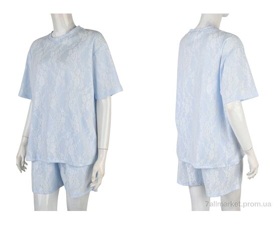 Жіночий костюм Літо 4407-11 blue (4 шт. р.сіткаM-2XL) "Мир" недорого оптом від прямого постачальника, зображення 3
