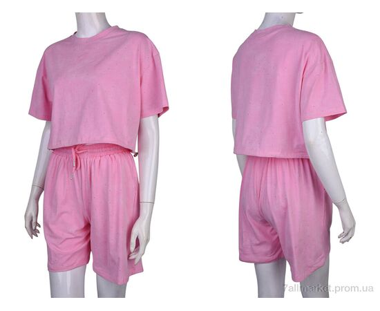 Жіночий костюм Літо 4407-WY128 pink (4 шт. р.сіткаS-XL) "Мир" недорого оптом від прямого постачальника, зображення 3