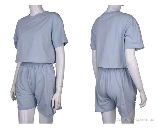 Жіночий костюм Літо 4407-WY133 blue (4 шт. р.сіткаM-2XL) "Мир" недорого оптом від прямого постачальника, зображення 3