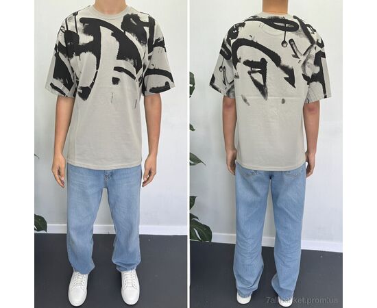 Фотография Футболка мужская Лето 90569 gri (5 шт. р.сетка S-XL) "I8denim" недорого оптом от прямого поставщика, изображение 2
