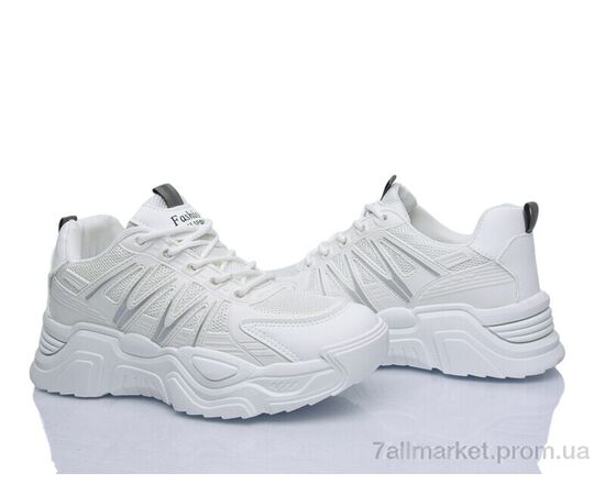 Фотография Кроссовки женские модные Весна/осень Prime PR-2222 white (8 пар р.37-40) "Prime-Opt" недорого оптом от прямого поставщика, изображение 2