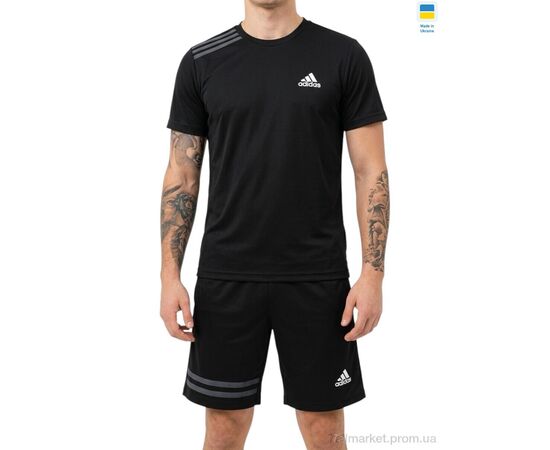 Фотография Спортивный костюм мужской Лето 11AD чорний (5 шт. р.сетка 46-54) "Sport style" недорого оптом от прямого поставщика, изображение 2