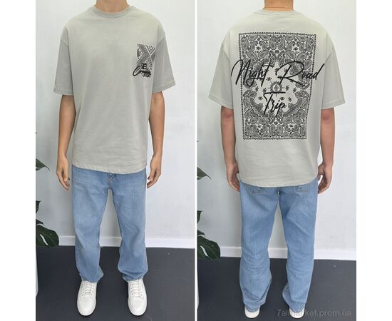 Фотография Футболка мужская Лето 90581 gri (5 шт. р.сетка S-XL) "I8denim" недорого оптом от прямого поставщика, изображение 2