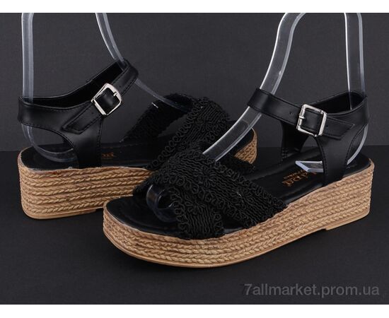 Фотография Босоножки женские летние Лето 15000 black (8 пар р.36-40) "Violeta" недорого оптом от прямого поставщика, изображение 2