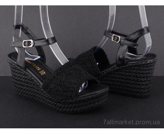 Фотография Босоножки женские летние Лето 15004 black (8 пар р.36-40) "Violeta" недорого оптом от прямого поставщика, изображение 2