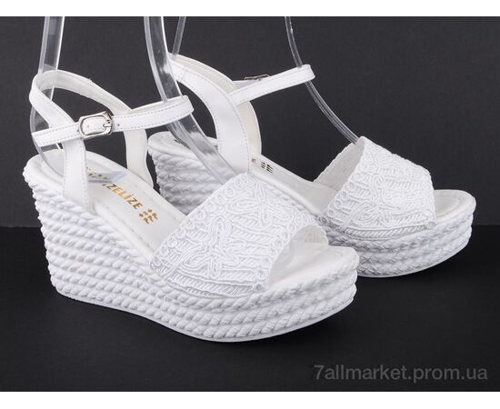 Фотография Босоножки женские летние Лето 15004 white (8 пар р.36-40) "Violeta" недорого оптом от прямого поставщика, изображение 2