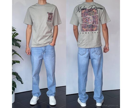 Фотография Футболка мужская Лето 90580 gri (5 шт. р.сетка S-XL) "I8denim" недорого оптом от прямого поставщика, изображение 2