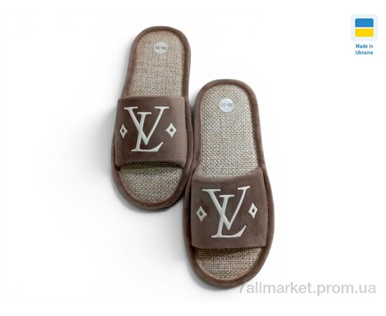 Тапки жіночі для будинку Літо LV бежевий (6 пар р.36-41) "Rai shoes" недорого оптом від прямого постачальника, зображення 2