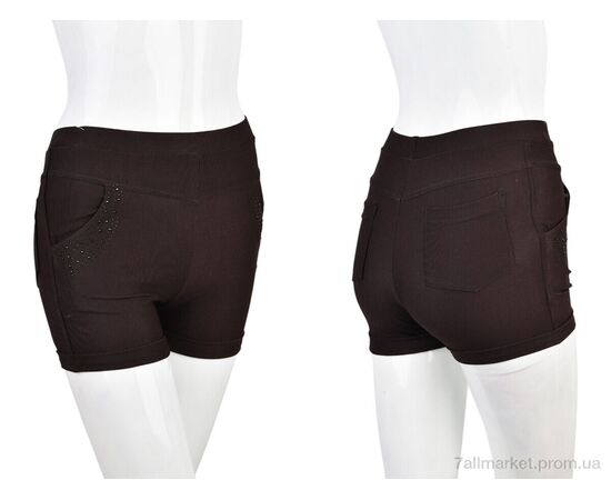 Фотография Шорты женские Лето B0152-1 (11899) brown (5 шт. р.сетка One size) "Obuvok" недорого оптом от прямого поставщика, изображение 3