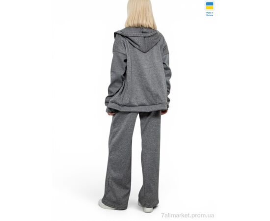 Спортивний костюм жіночий Весна/осінь 0428 т.сірий (4 шт. р.сіткаL-3XL) "Massmag" недорого оптом від прямого постачальника, зображення 2