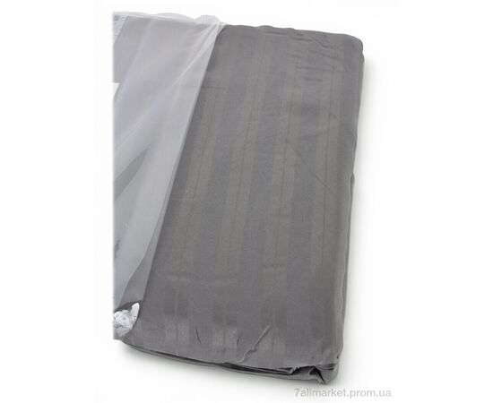 Постільна білизна  22119 (99202) grey Комплект: простирадло на резинці (140x200+25), 2 наволочки (50x70) (2 шт. р.сіткаOne size) "Obuvok" недорого оптом від прямого постачальника, зображення 2