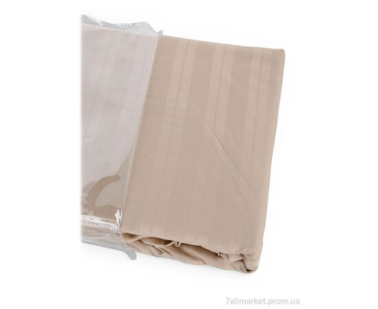 Постільна білизна  22129 (99203) beige Простирадло на резинці (180x200+25) (2 шт. р.сіткаOne size) "Obuvok" недорого оптом від прямого постачальника, зображення 2