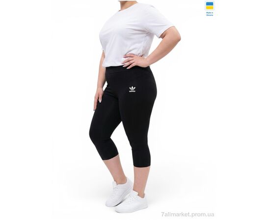 Фотография Капри женские Лето 5073AD чорний (4 шт. р.сетка 2XL-5XL) "Sport style" недорого оптом от прямого поставщика, изображение 2