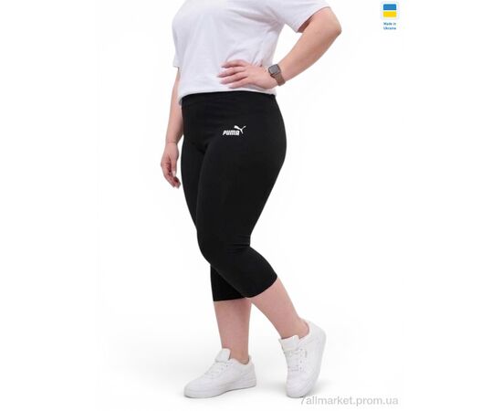 Фотография Капри женские Лето 573PU чорний (4 шт. р.сетка S-XL) "Sport style" недорого оптом от прямого поставщика, изображение 2