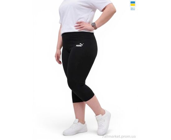 Фотография Капри женские Лето 5073PU чорний (4 шт. р.сетка 2XL-5XL) "Sport style" недорого оптом от прямого поставщика, изображение 2