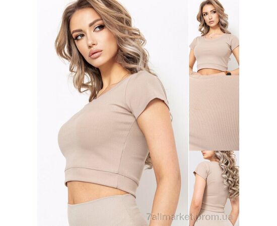 Фотография Топ женский Лето T54 св.бежевий (6 шт. р.сетка S-XL) "Sport style" недорого оптом от прямого поставщика, изображение 2