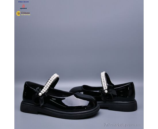 Туфлі дитячі зручні Весна/осінь A2788 black (7 пар р.31-37) "Clibee-Doremi" недорого оптом від прямого постачальника, зображення 2