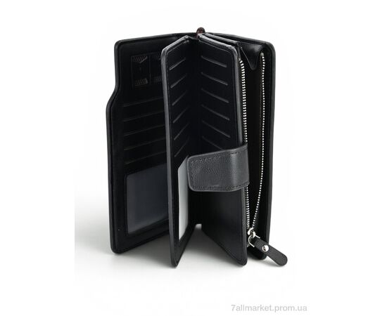 Гаманець чоловічий 001 black 10*20*3.5 см, "GLAMORTA" недорого оптом від прямого постачальника, зображення 2