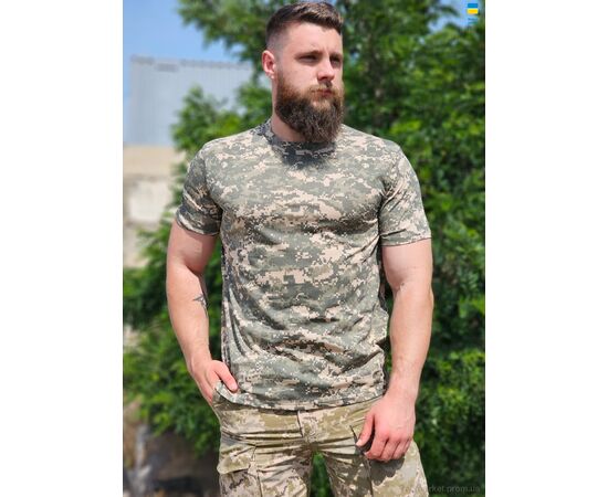 Футболка чоловіча Літо 0005 піксель (9 шт. р.сітка44-60) "Military and tourism" недорого оптом від прямого постачальника, зображення 2