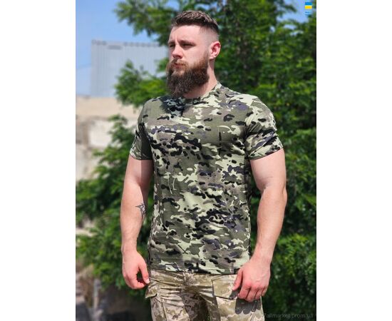 Футболка чоловіча Літо 0006 multicam (9 шт. р.сітка44-60) "Military and tourism" недорого оптом від прямого постачальника, зображення 2