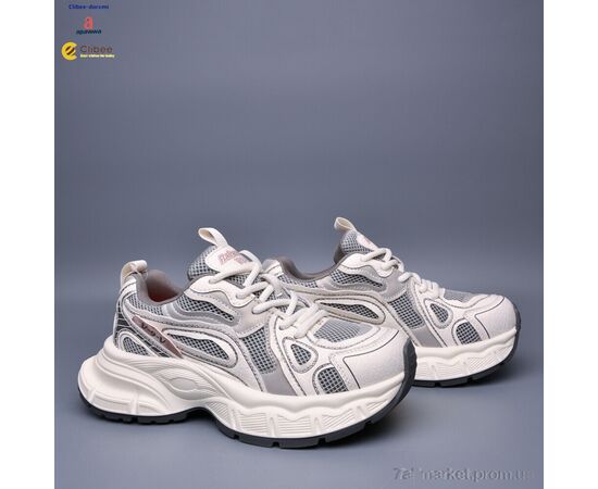 Кросівки жіночі модні Весна/осінь AA11692 beige-grey (6 пар р.35-40) "Clibee-Doremi" недорого оптом від прямого постачальника, зображення 2