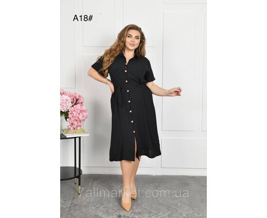 Фотография Платье-рубашка женское р-ры 2XL-4XL (3цв) "FLOWER" недорого от прямого поставщика, изображение 3