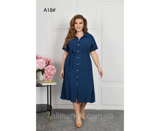 Фотография Платье-рубашка женское р-ры 2XL-4XL (3цв) "FLOWER" недорого от прямого поставщика, изображение 2