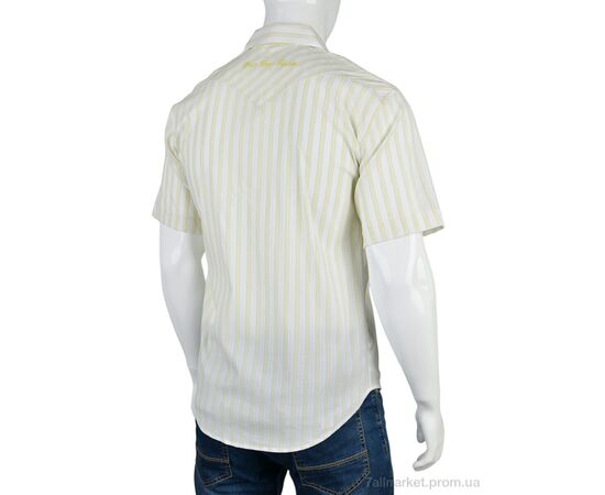 Чоловіча сорочка Літо L1202-44 (12527) beige (10 шт. р.сіткаS-2XL) "Obuvok" недорого оптом від прямого постачальника, зображення 2