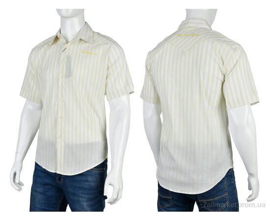 Чоловіча сорочка Літо L1202-44 (12527) beige (10 шт. р.сіткаS-2XL) "Obuvok" недорого оптом від прямого постачальника, зображення 3