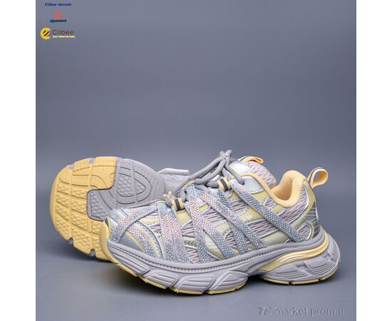 Фотография Кроссовки детские модные Весна/осень X1828753 grey-yellow (7 пар р.31-37) "Clibee-Doremi" недорого оптом от прямого поставщика, изображение 2