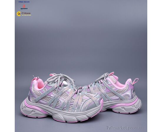 Фотография Кроссовки детские модные Весна/осень X1828753 grey-pink (7 пар р.31-37) "Clibee-Doremi" недорого оптом от прямого поставщика, изображение 2