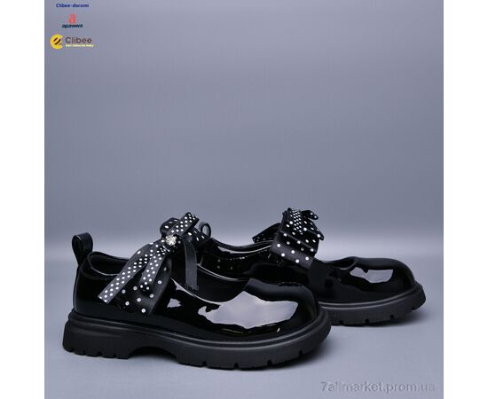 Фотография Туфли детские удобные Весна/осень A62137 black (7 пар р.31-37) "Clibee-Doremi" недорого оптом от прямого поставщика, изображение 2