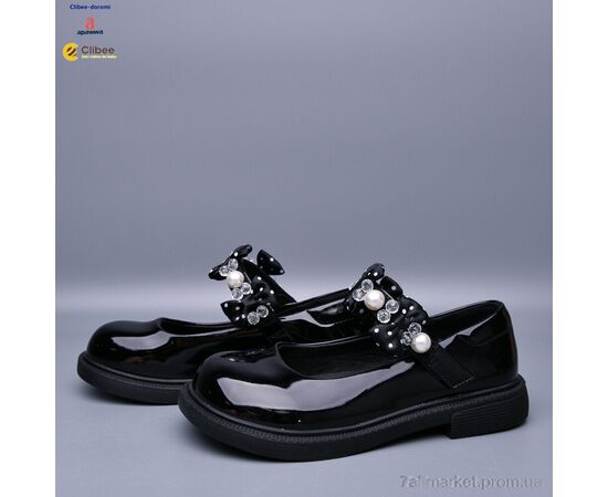 Фотография Туфли детские удобные Весна/осень A56601 black (7 пар р.31-37) "Clibee-Doremi" недорого оптом от прямого поставщика, изображение 2