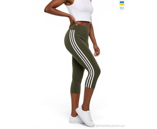 Фотография Капри женские Лето 066 хакі (4 шт. р.сетка 2XL-5XL) "Sport style" недорого оптом от прямого поставщика, изображение 2