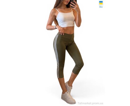 Фотография Капри женские Лето 066 хакі (4 шт. р.сетка 2XL-5XL) "Margo" недорого оптом от прямого поставщика, изображение 2
